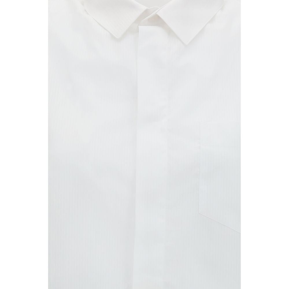 ALAINPAUL Chemise à manches courtes en coton blanc