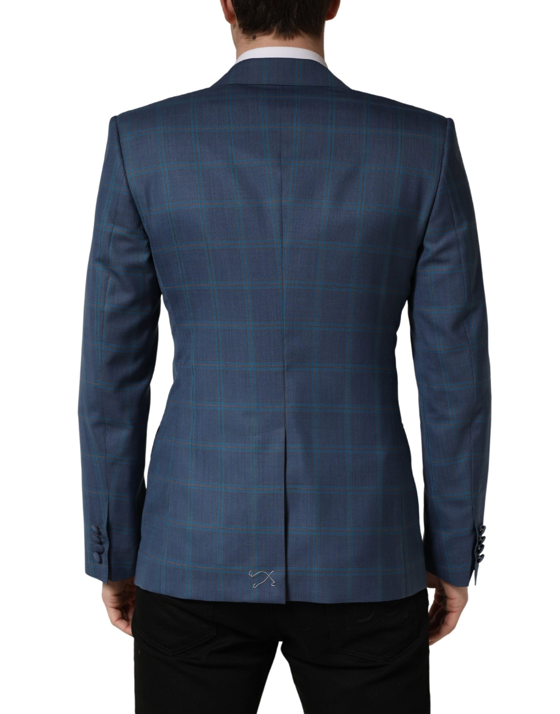 Dolce & Gabbana Blue Coat for Men side view