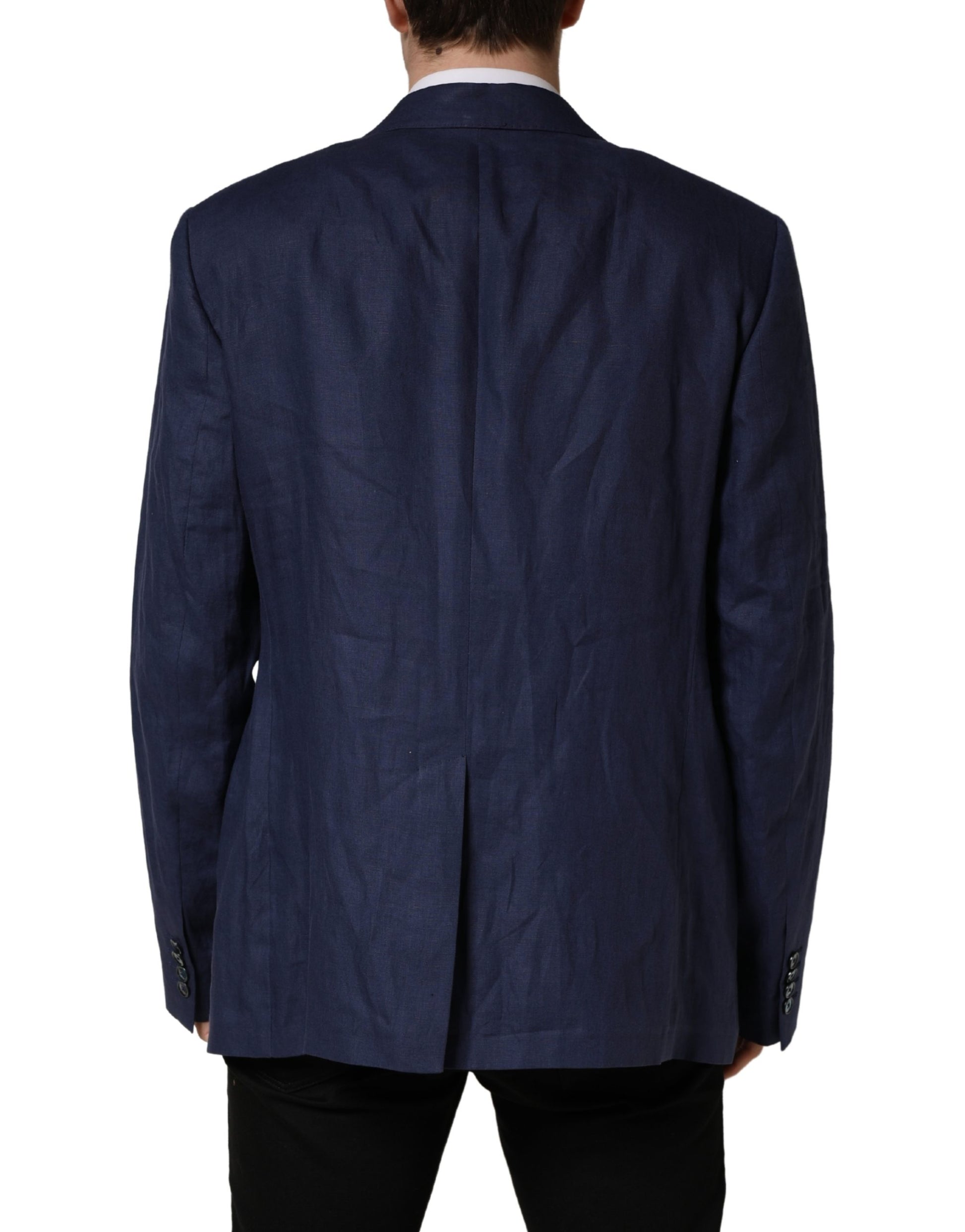 Dolce & Gabbana Blue Coat for Men side view