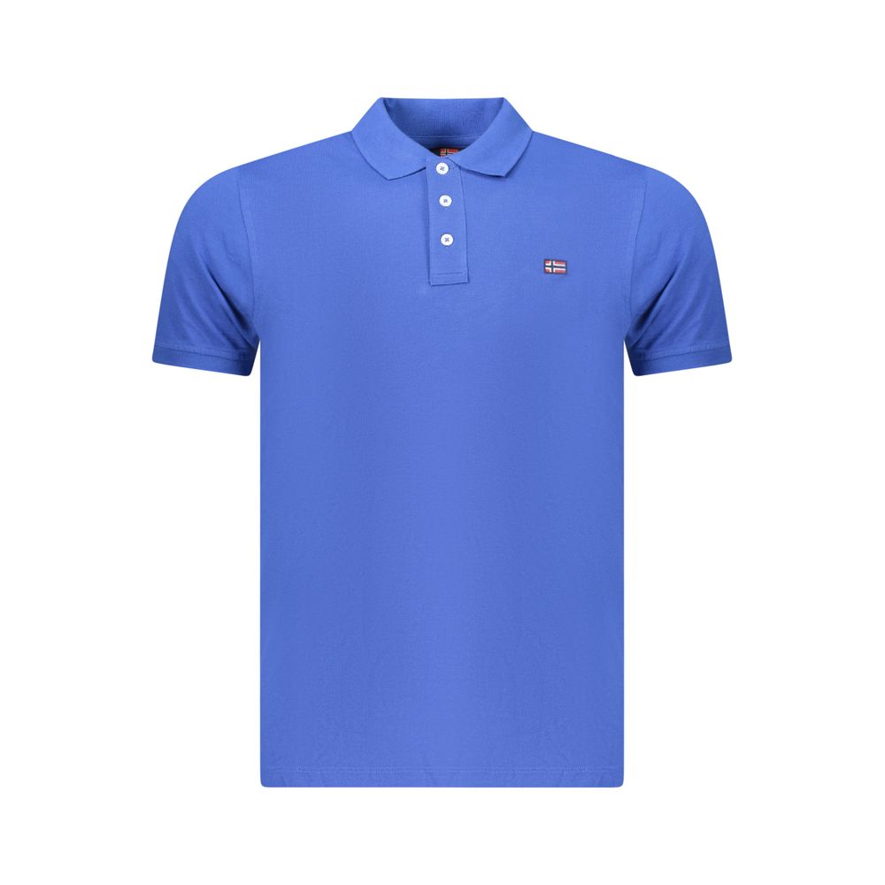 Polo pour homme en coton bleu, Norvège 1963