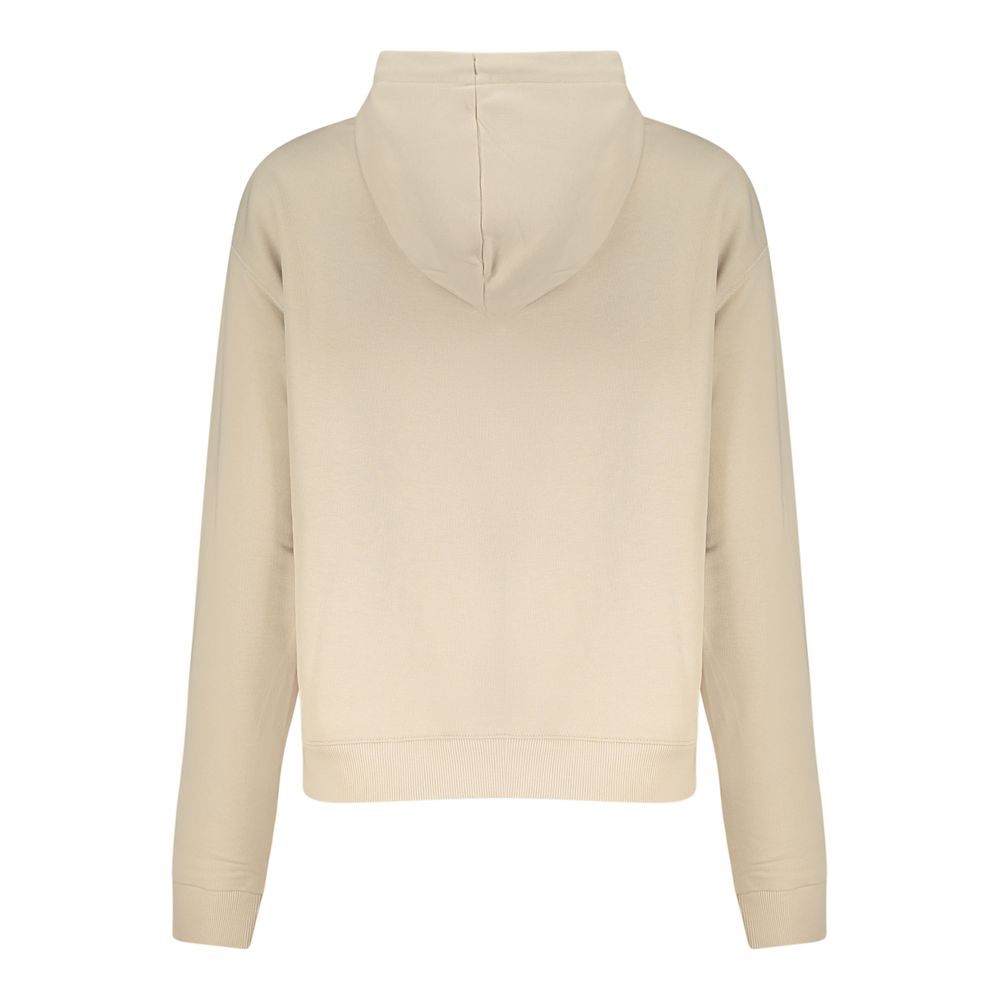 Sweat à capuche femme Converse en coton beige