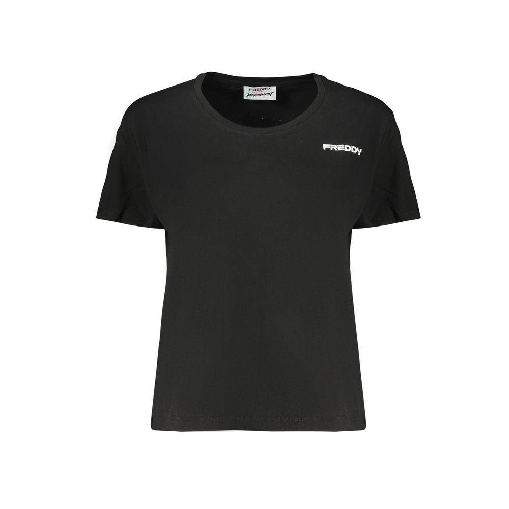 T-shirt noir en coton Freddy pour femme