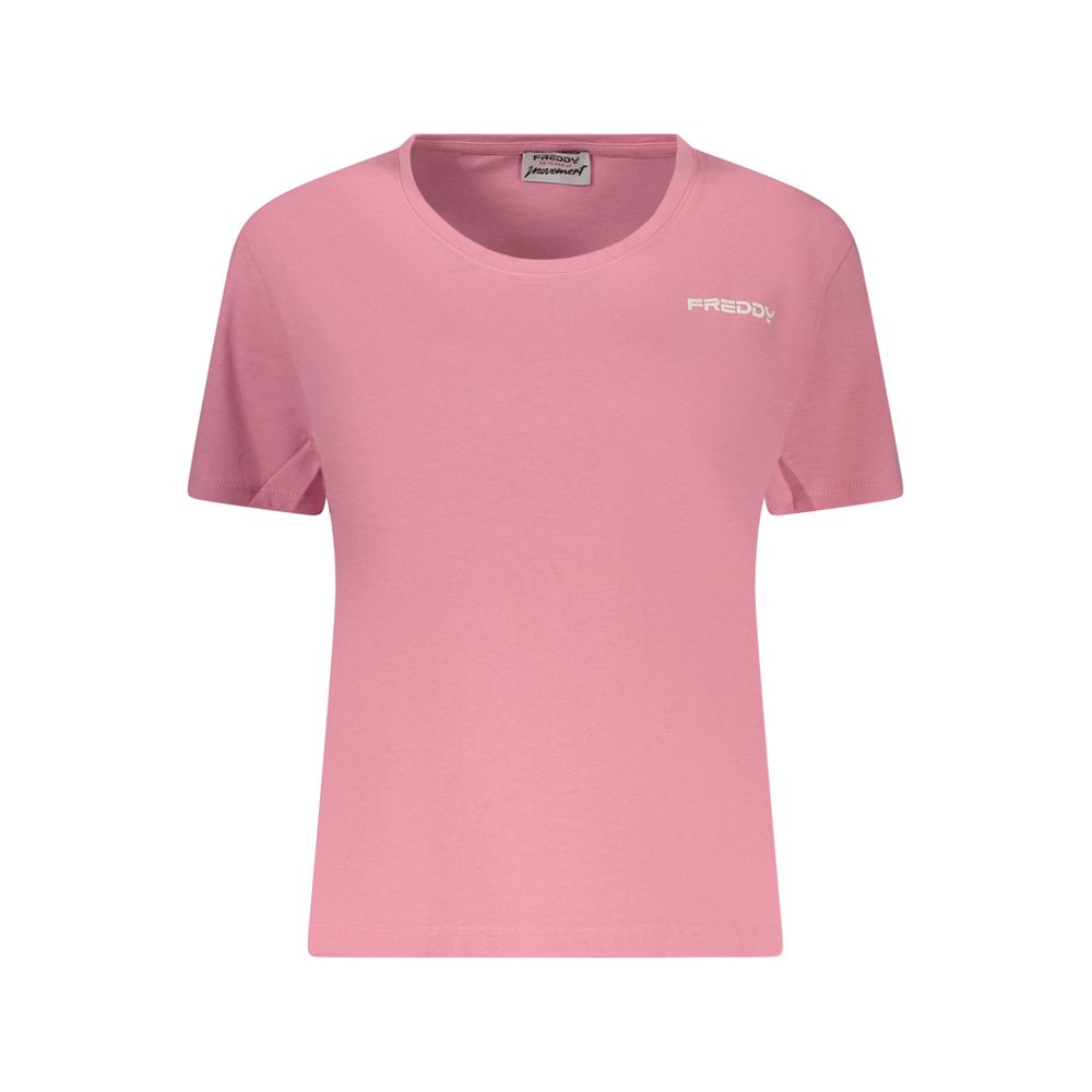 T-shirt Freddy rose en coton pour femme
