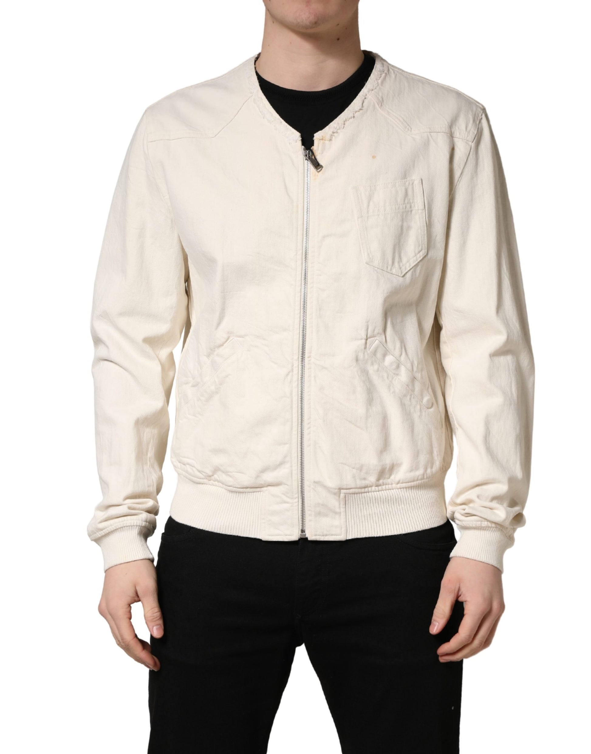 Dolce & Gabbana White Denim Jackets for Men