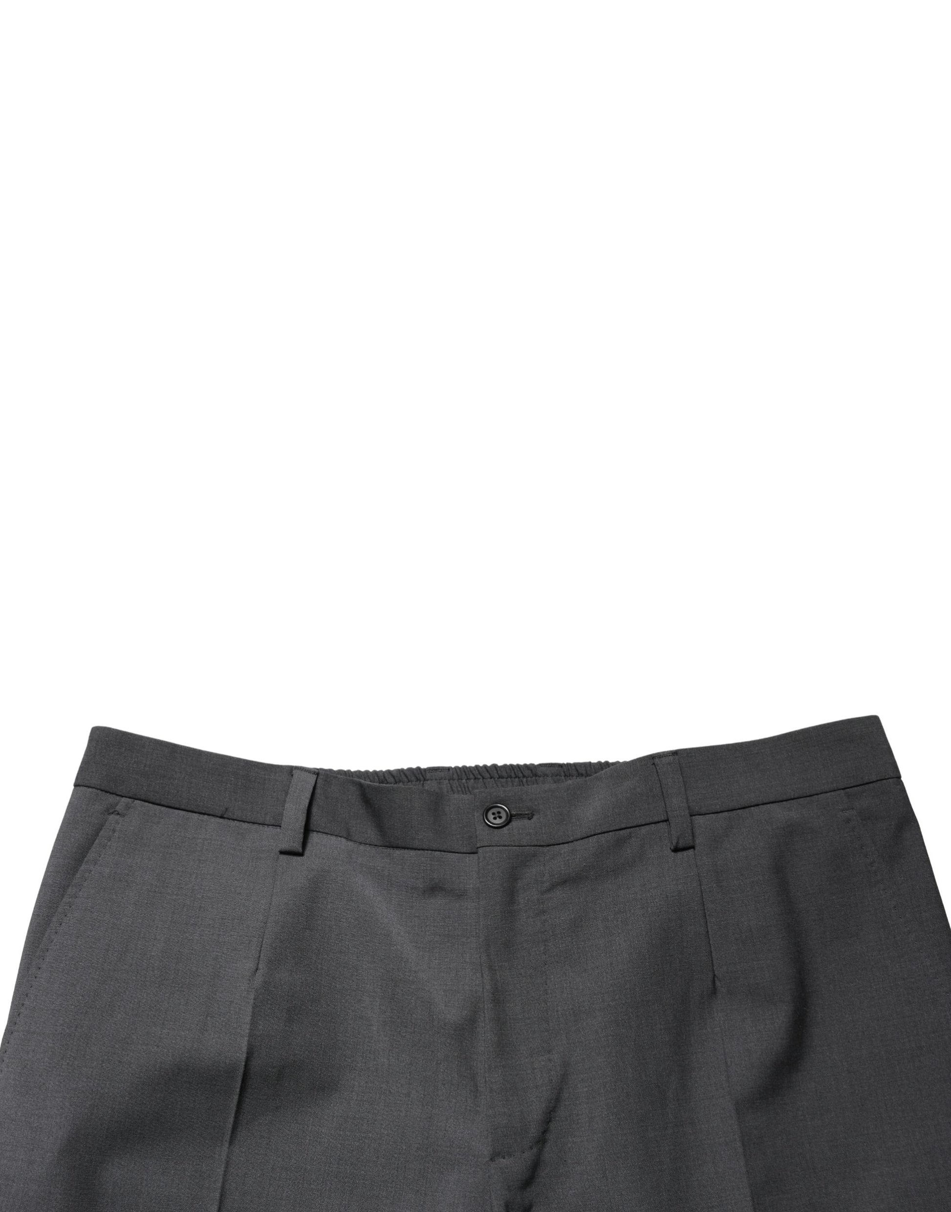 Pantalon chino court en laine gris foncé Dolce & Gabbana