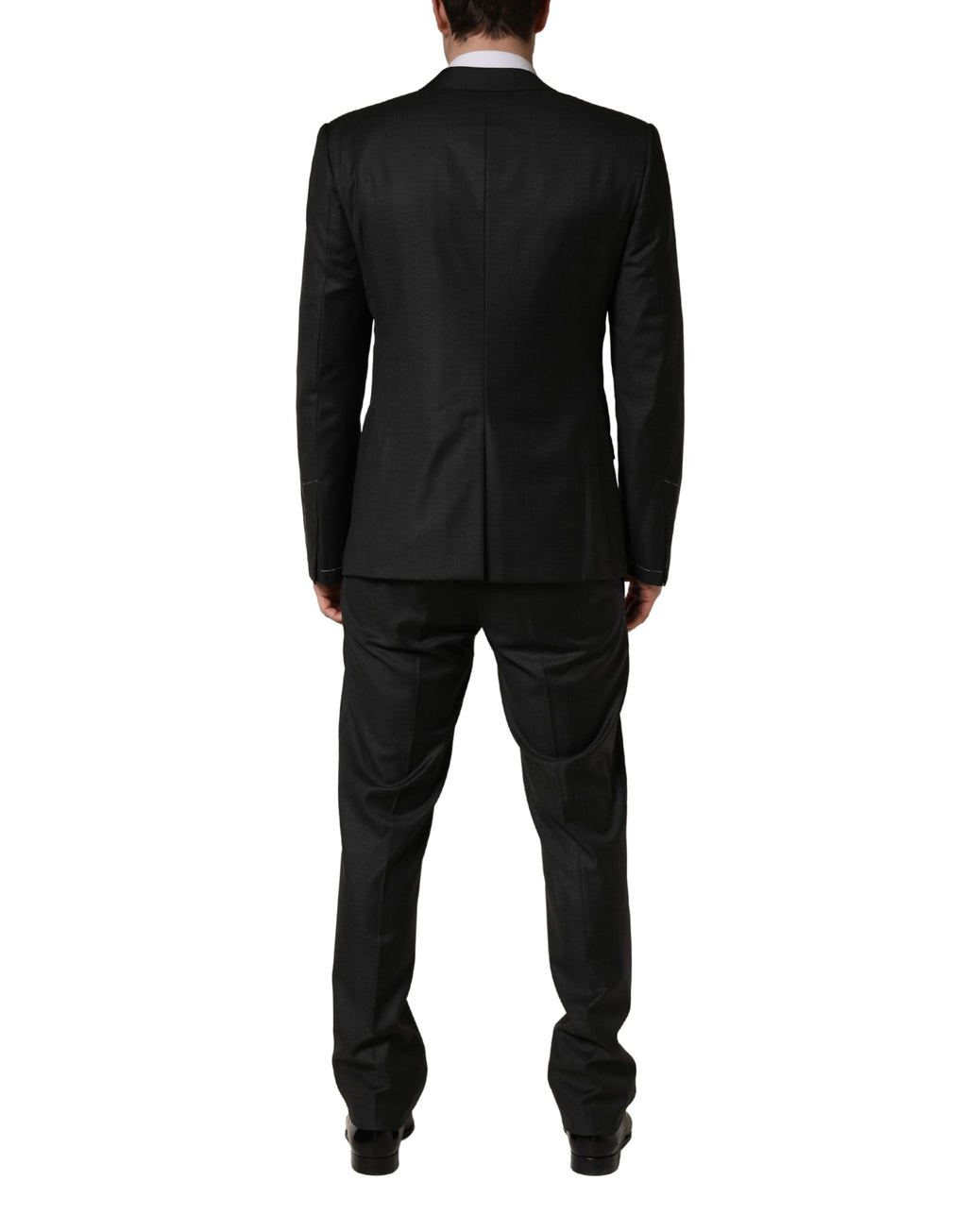 Costume homme Dolce & Gabbana noir en laine coupe slim 3 pièces de cérémonie