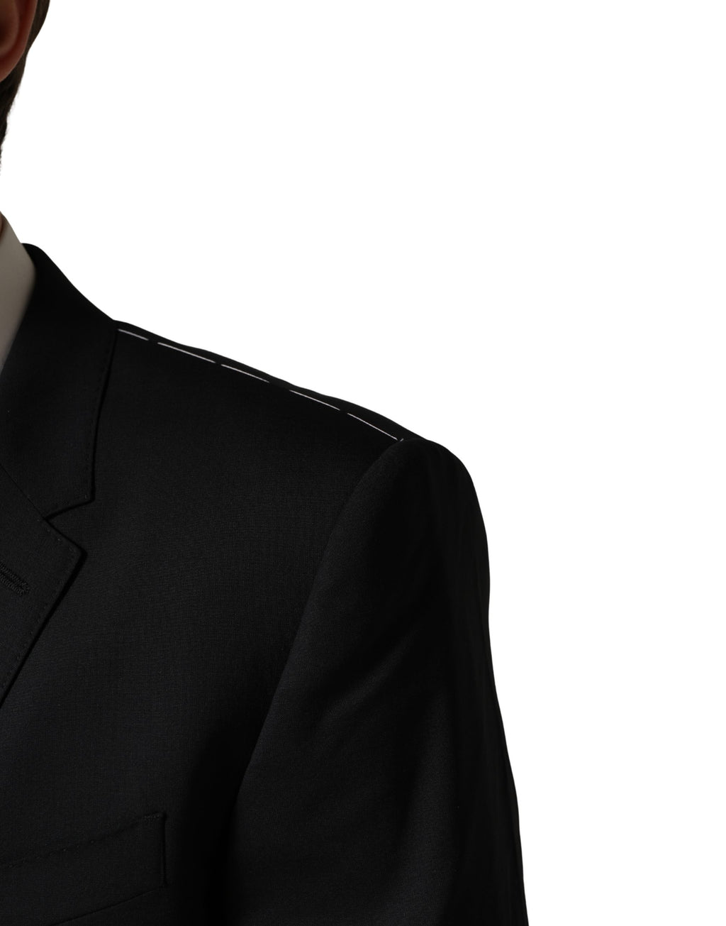 Costume homme Dolce & Gabbana noir en laine coupe slim 3 pièces de cérémonie