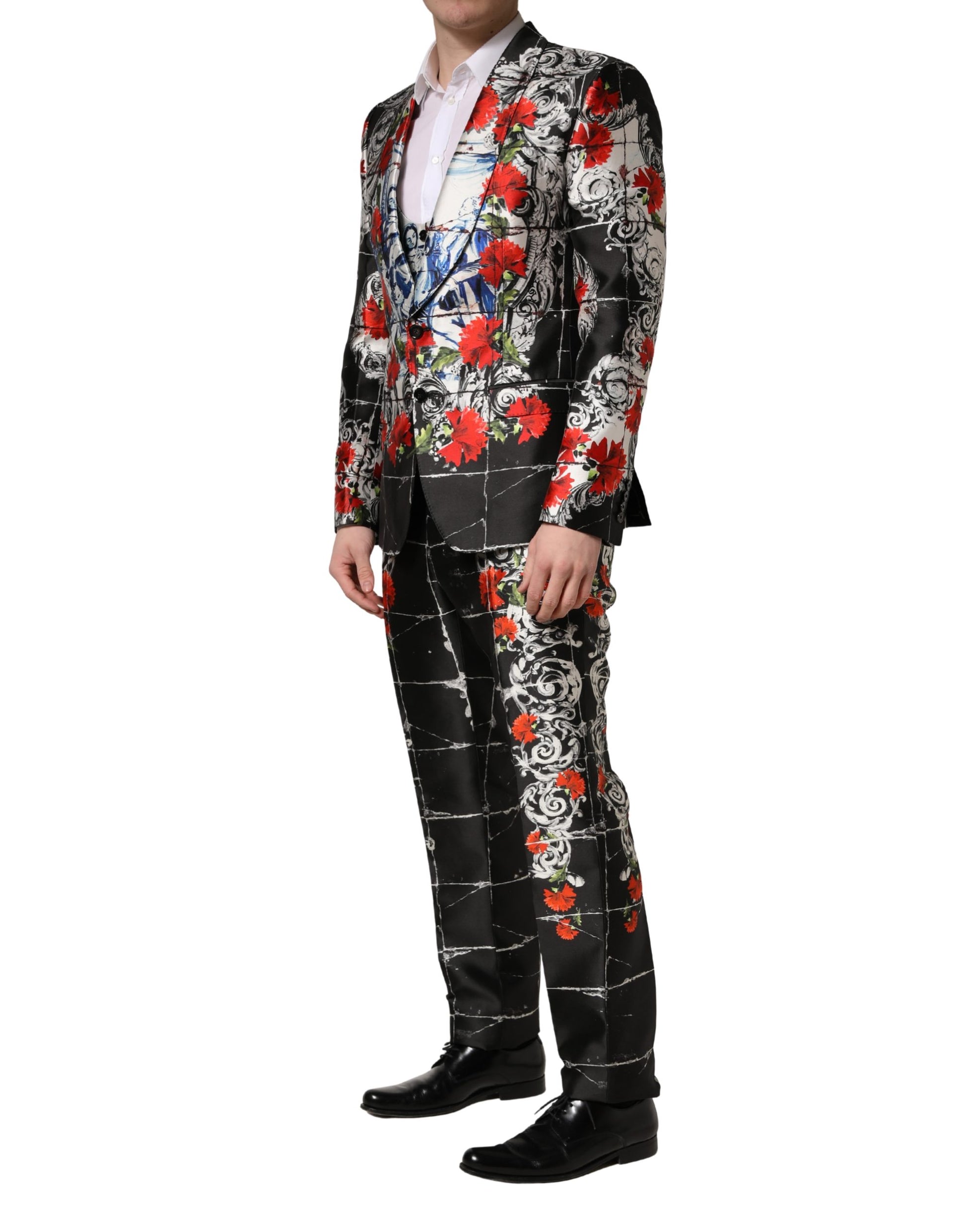 Dolce & Gabbana Black Three Piece Suits for Men detail view