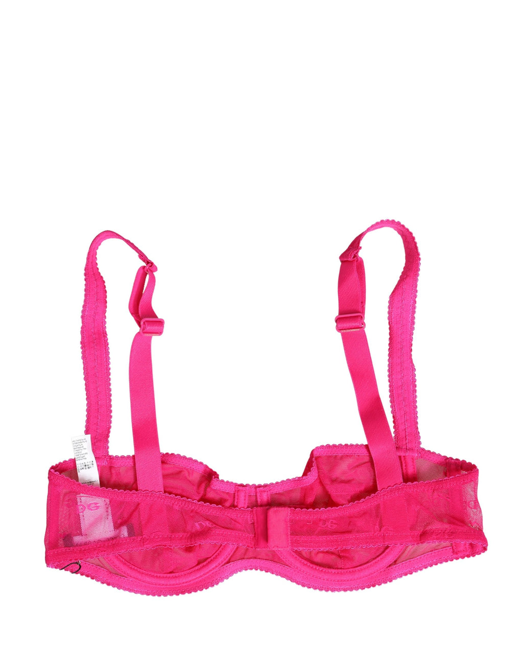 Soutien-gorge balconnet Dolce & Gabbana rose en dentelle et résille à armatures
