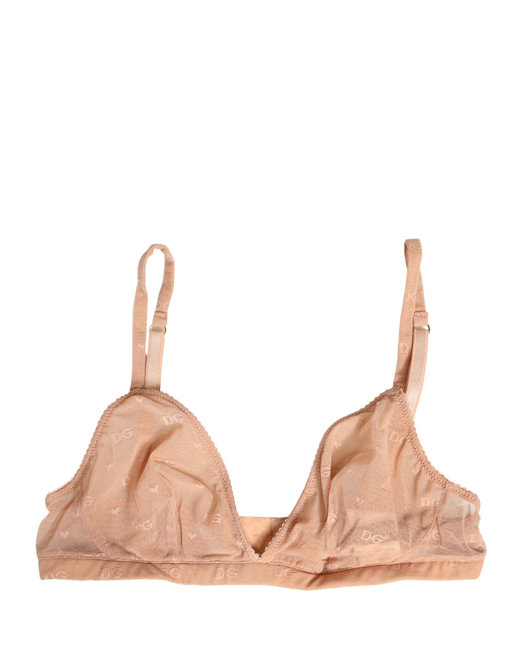 Soutien-gorge en nylon stretch beige à bonnets souples Dolce & Gabbana