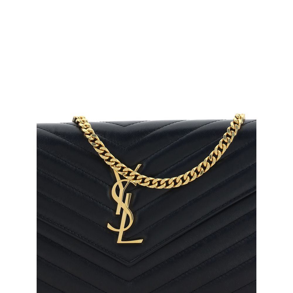Saint Laurent Black Shoulder Bag for Women side view