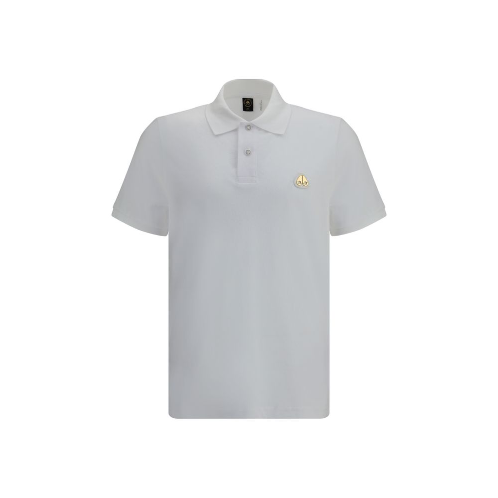 Polo Moose Knuckles en coton blanc