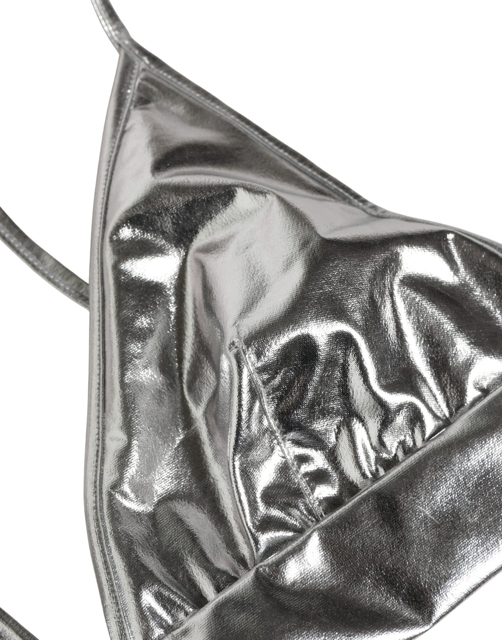 Top bustier court Dolce & Gabbana sans manches, argent métallisé