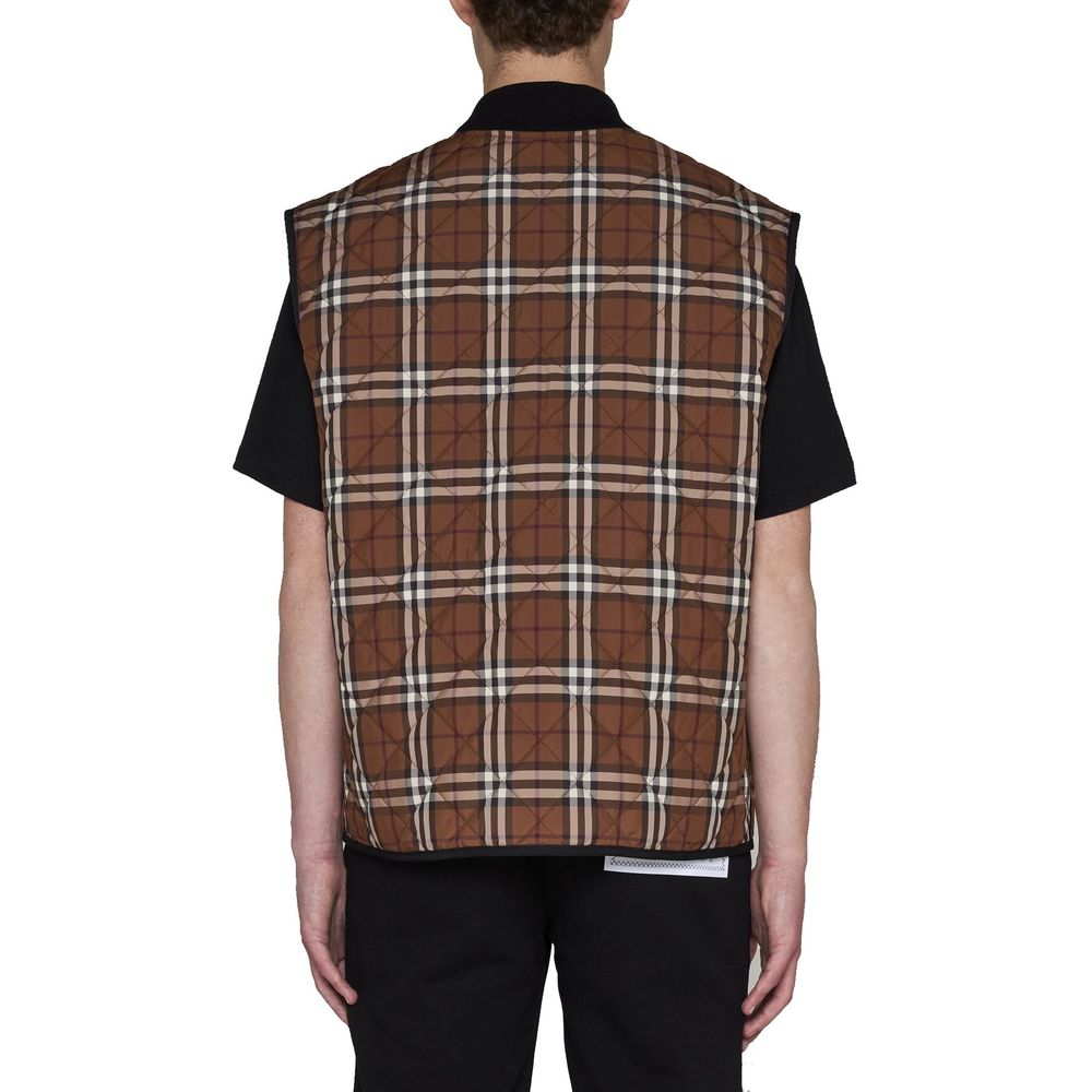 Burberry Brown Sleeveless Jacket for Men detail view