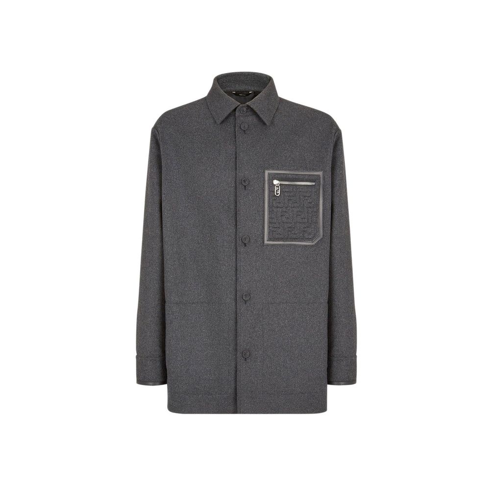 Fendi Gray Cashmere Coat