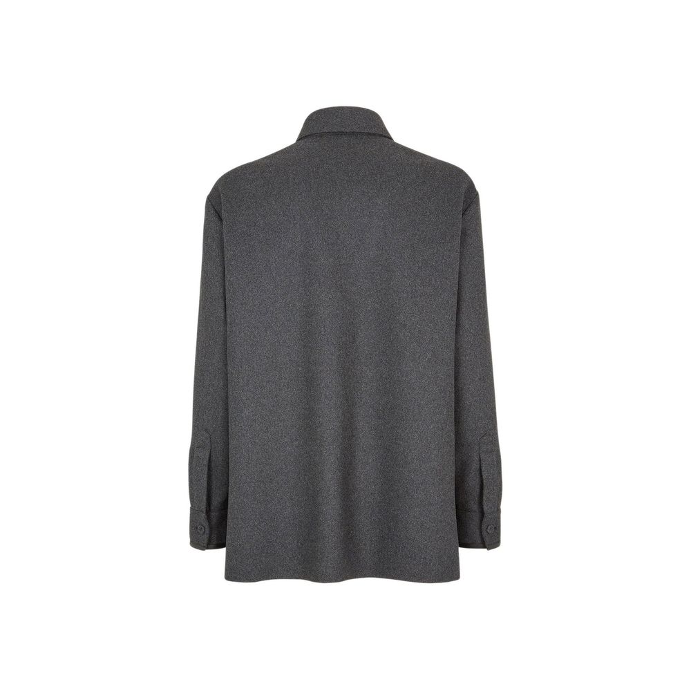 Fendi Grey Coat for Men detail view