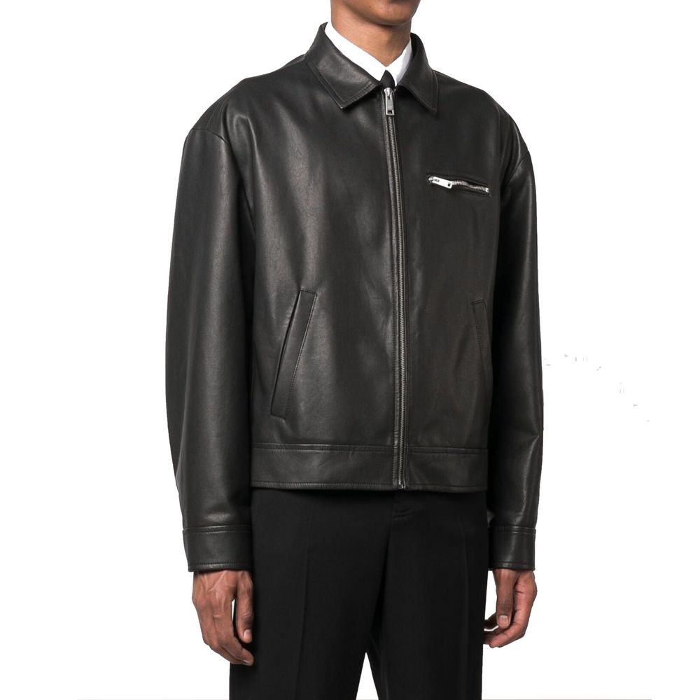 Prada Black Leather Jackets for Men alternate view