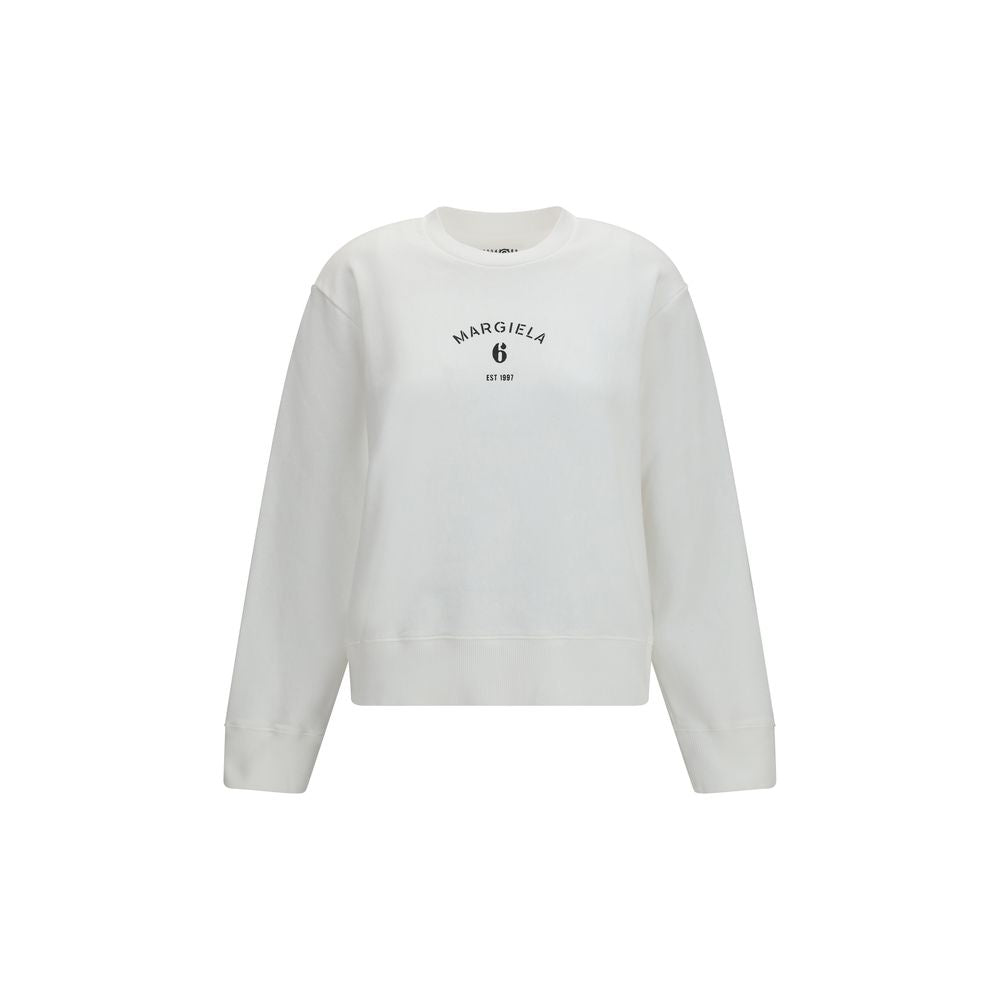 Sweat-shirt MM6 en coton blanc