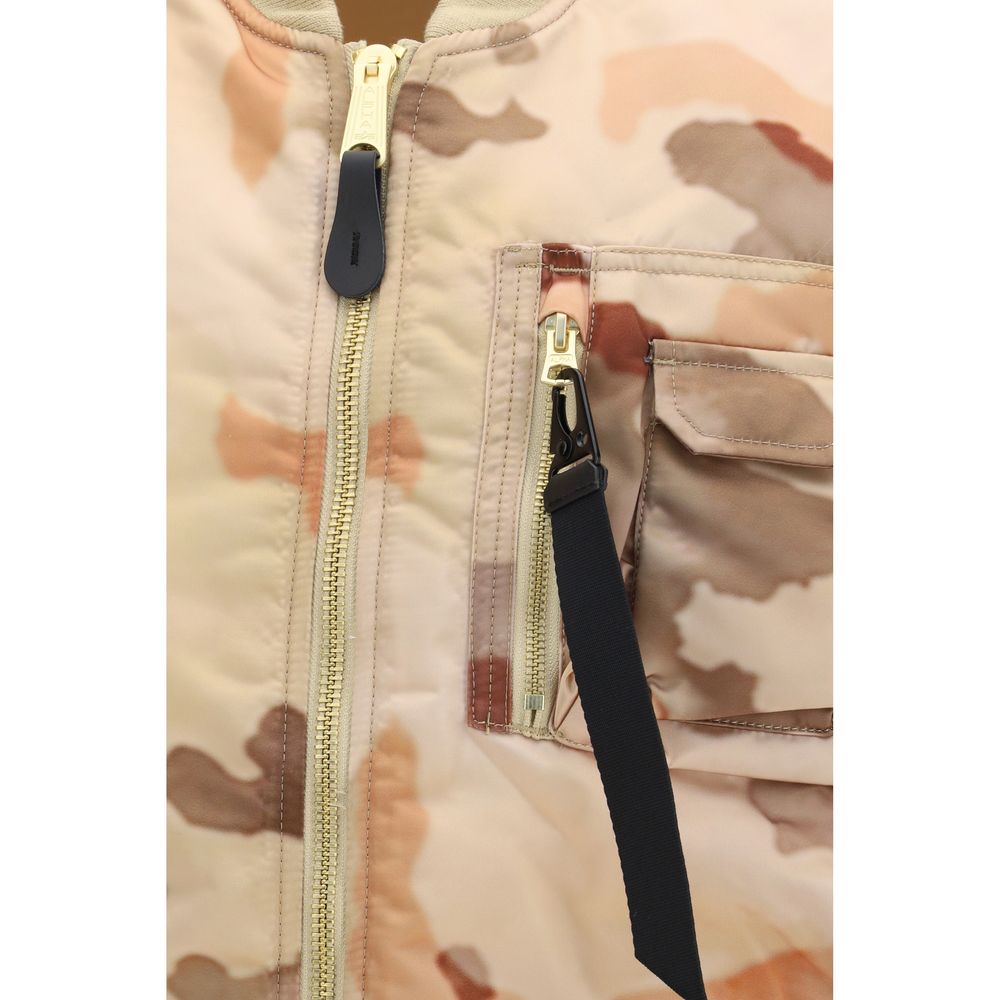 ALPHA INDUSTRIES Beige Biker Jackets for Men detail view
