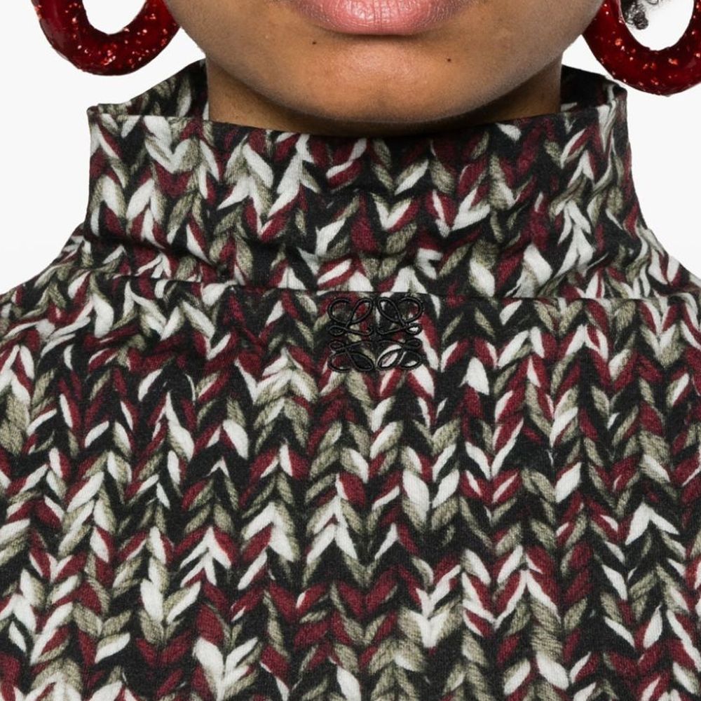 T-shirt Loewe bicolore en coton à manches longues
