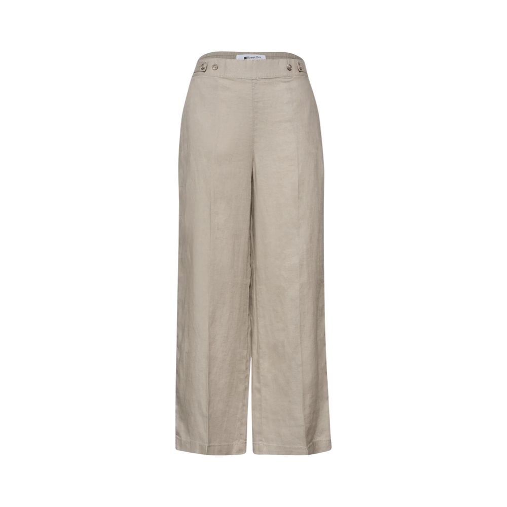 Street One Pantalon Décontracté en Lin Beige