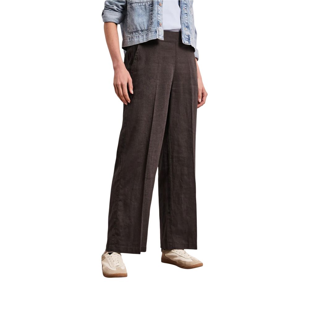 Pantalon en lin marron Street One