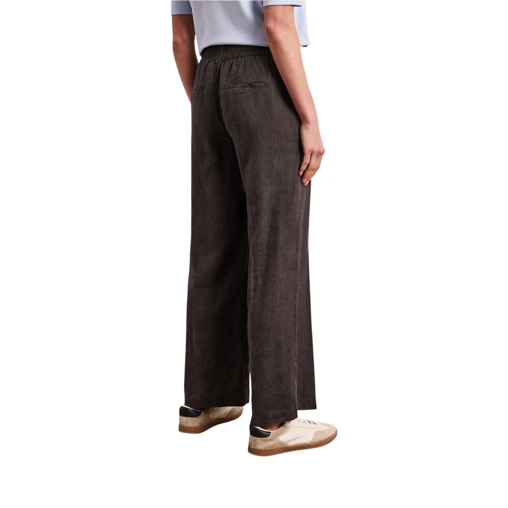 Pantalon en lin marron Street One