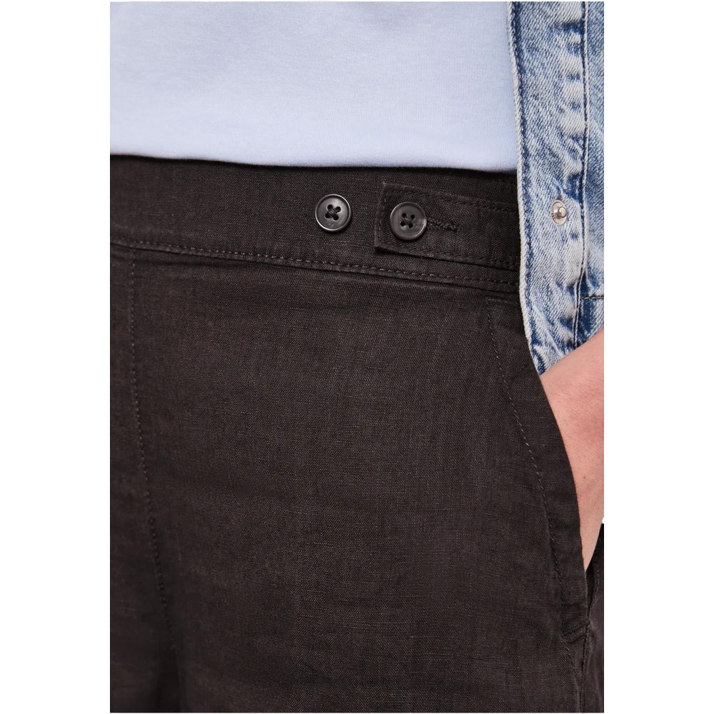 Pantalon en lin marron Street One