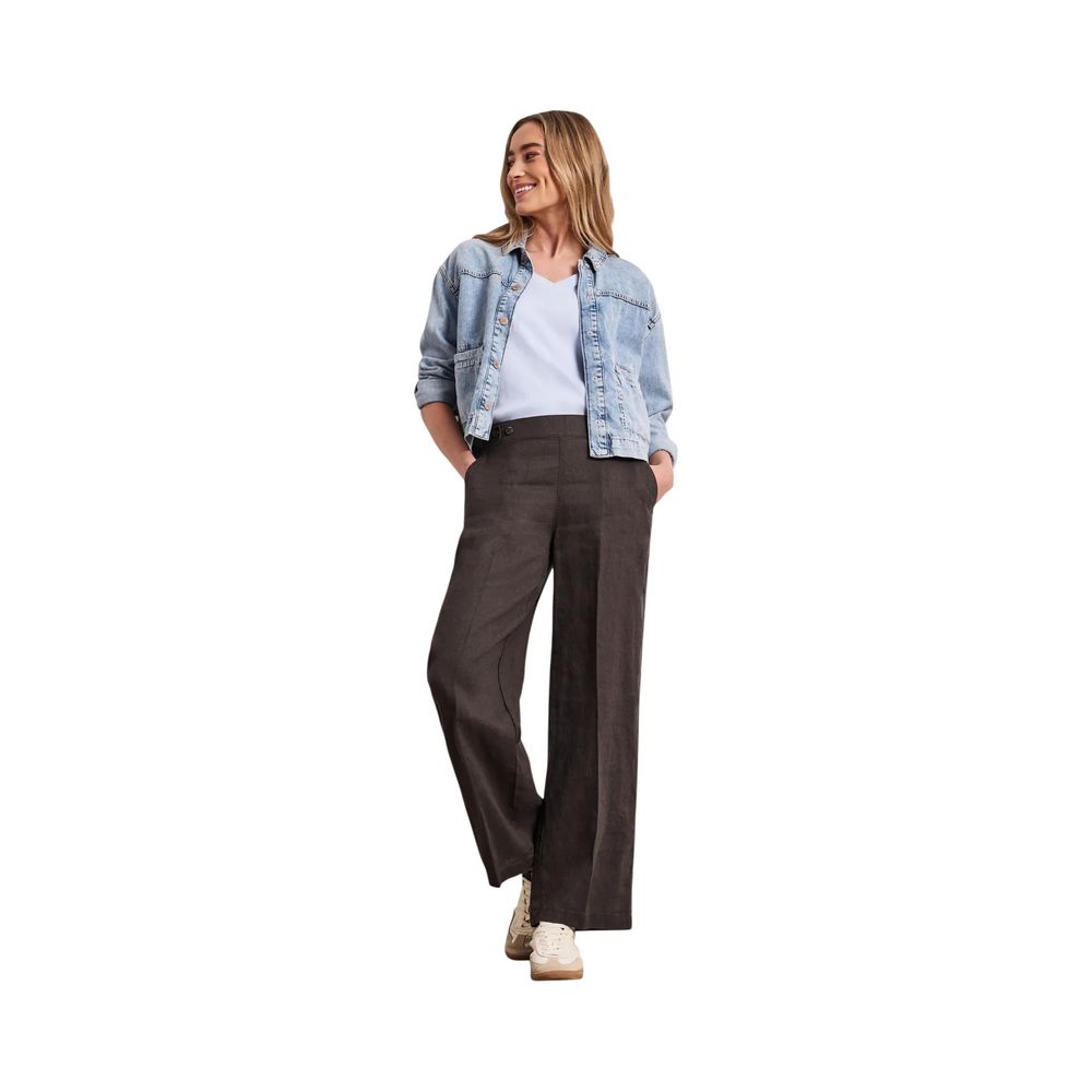 Pantalon en lin marron Street One