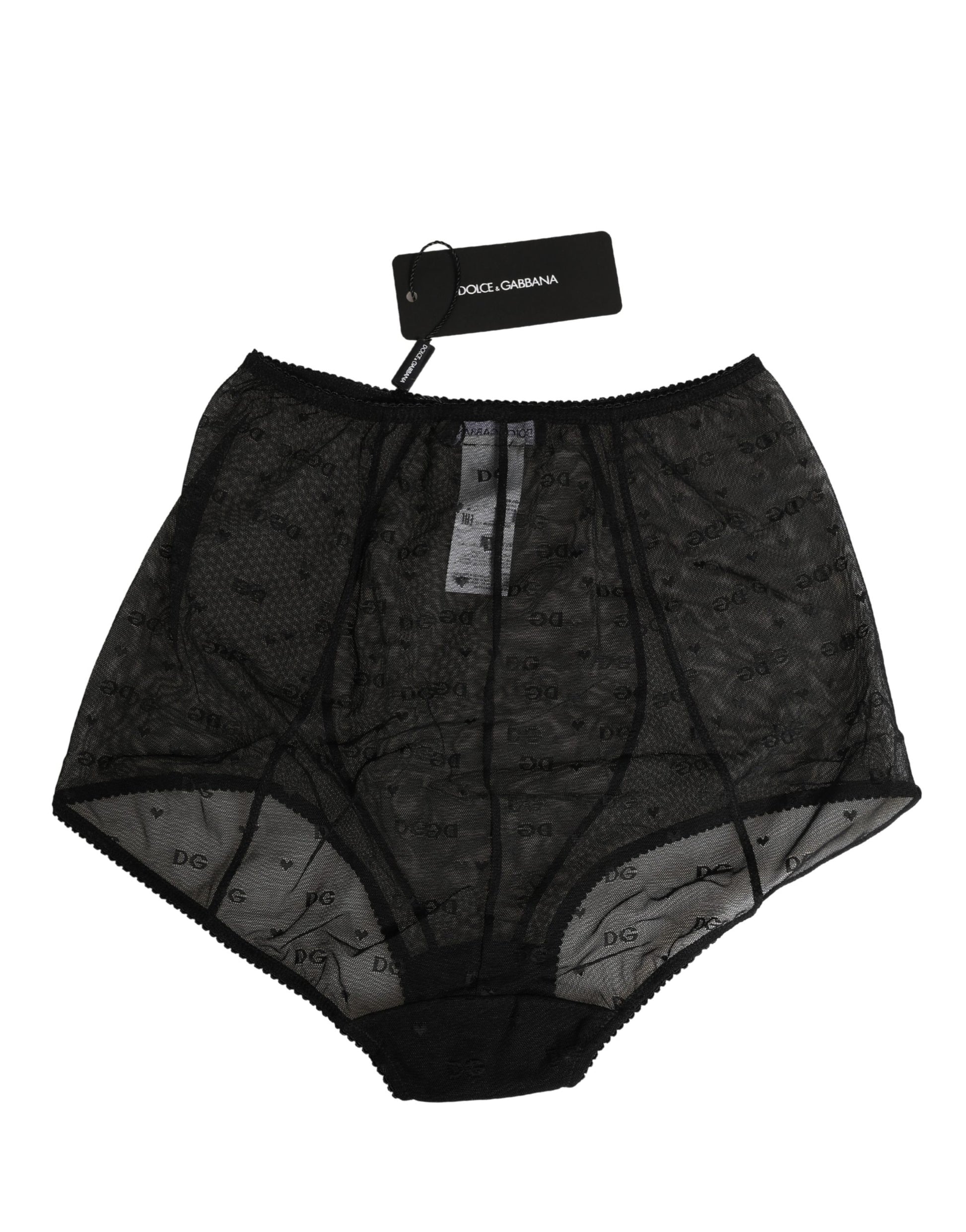 Dolce & Gabbana Black Nylon Stretch Slip Girdle Panty Underwear