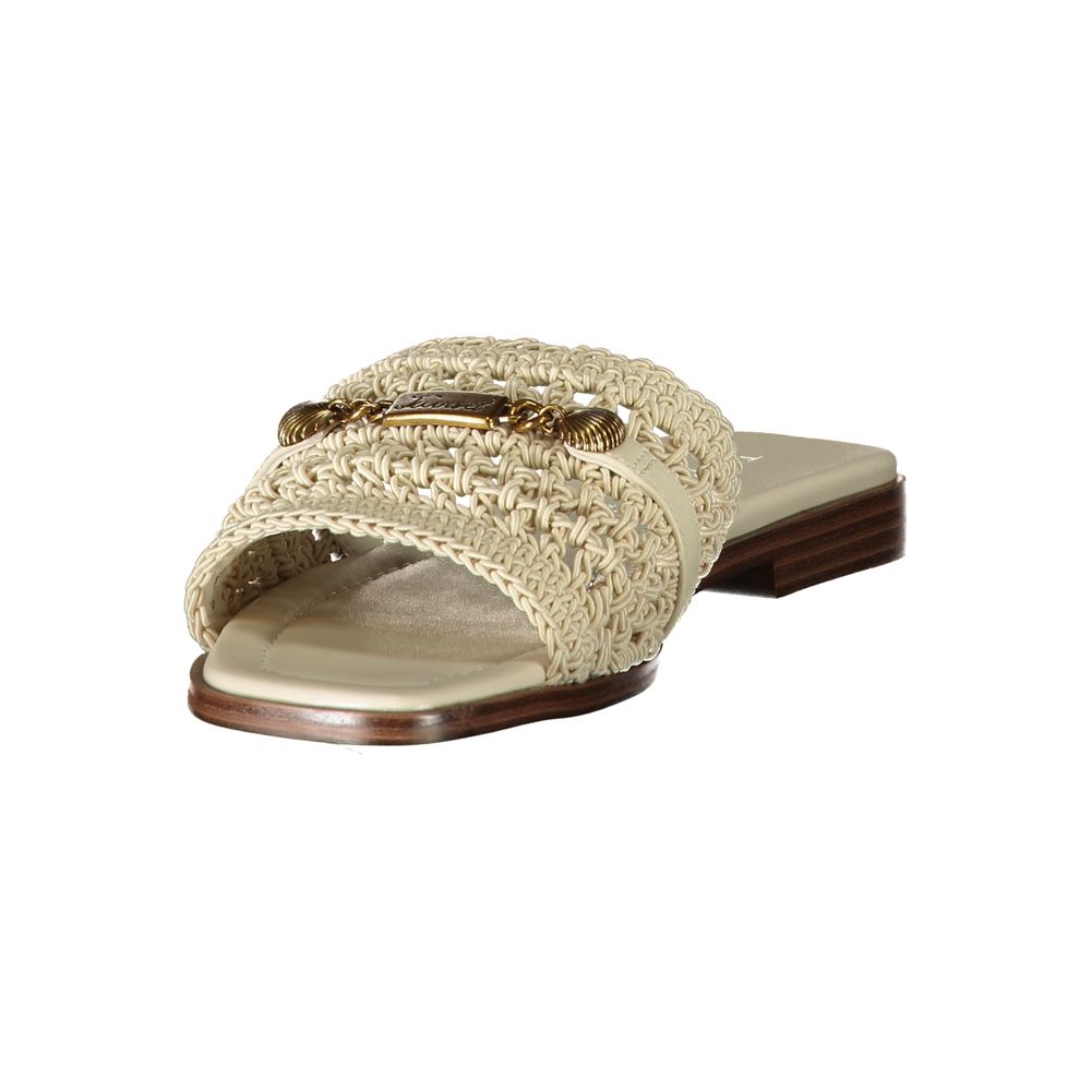 Twinset Sandales en Cuir Beige pour Femme