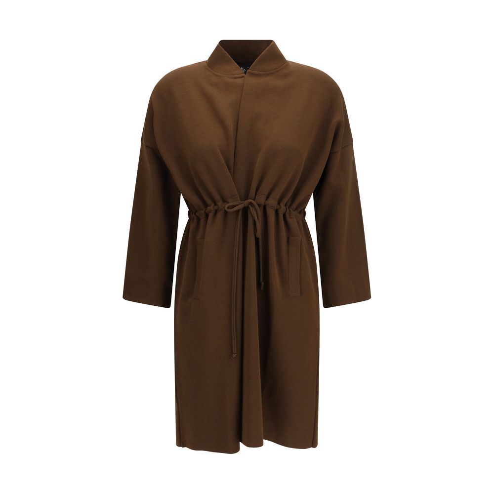 Manteau Ella en Viscose Marron