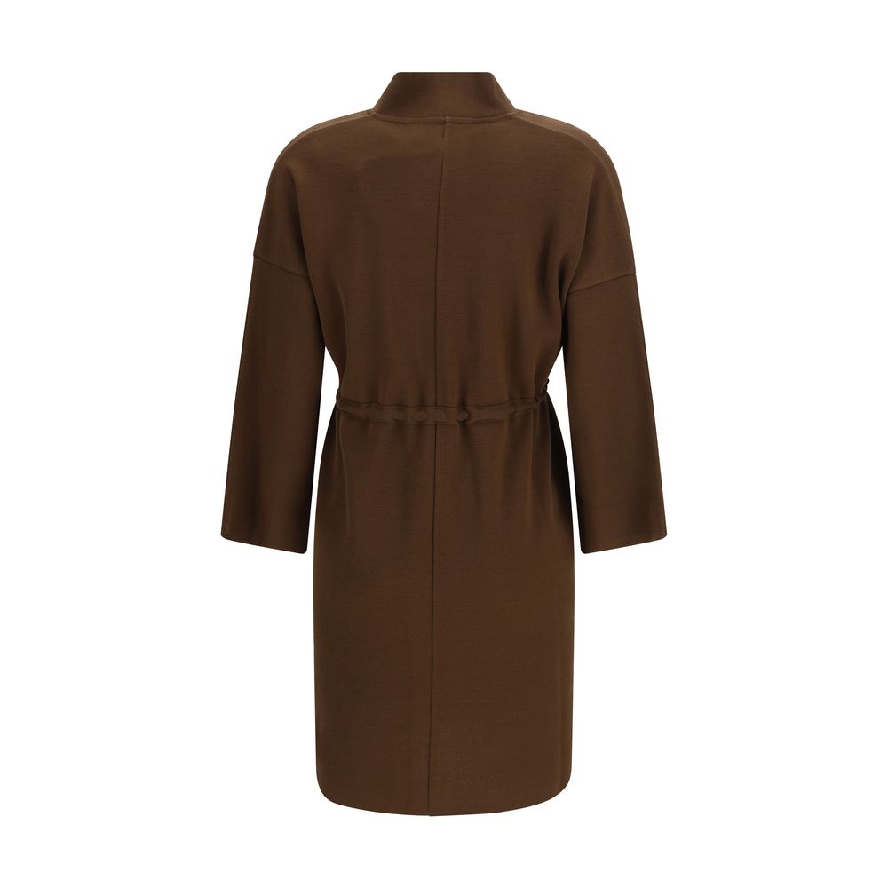 Manteau Ella en Viscose Marron