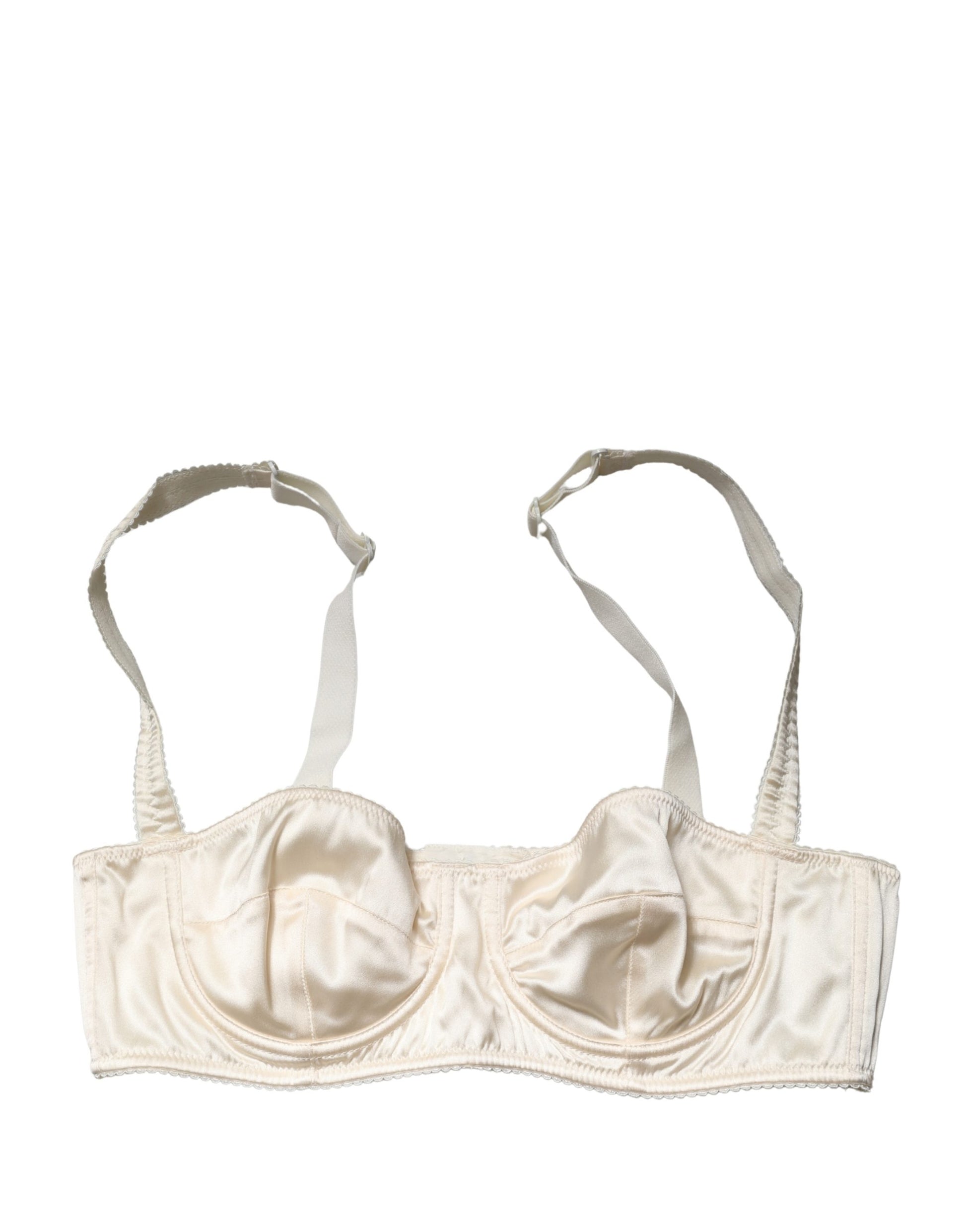 Soutien-gorge balconnet semi-rembourré à armatures Dolce & Gabbana blanc cassé Lingerie