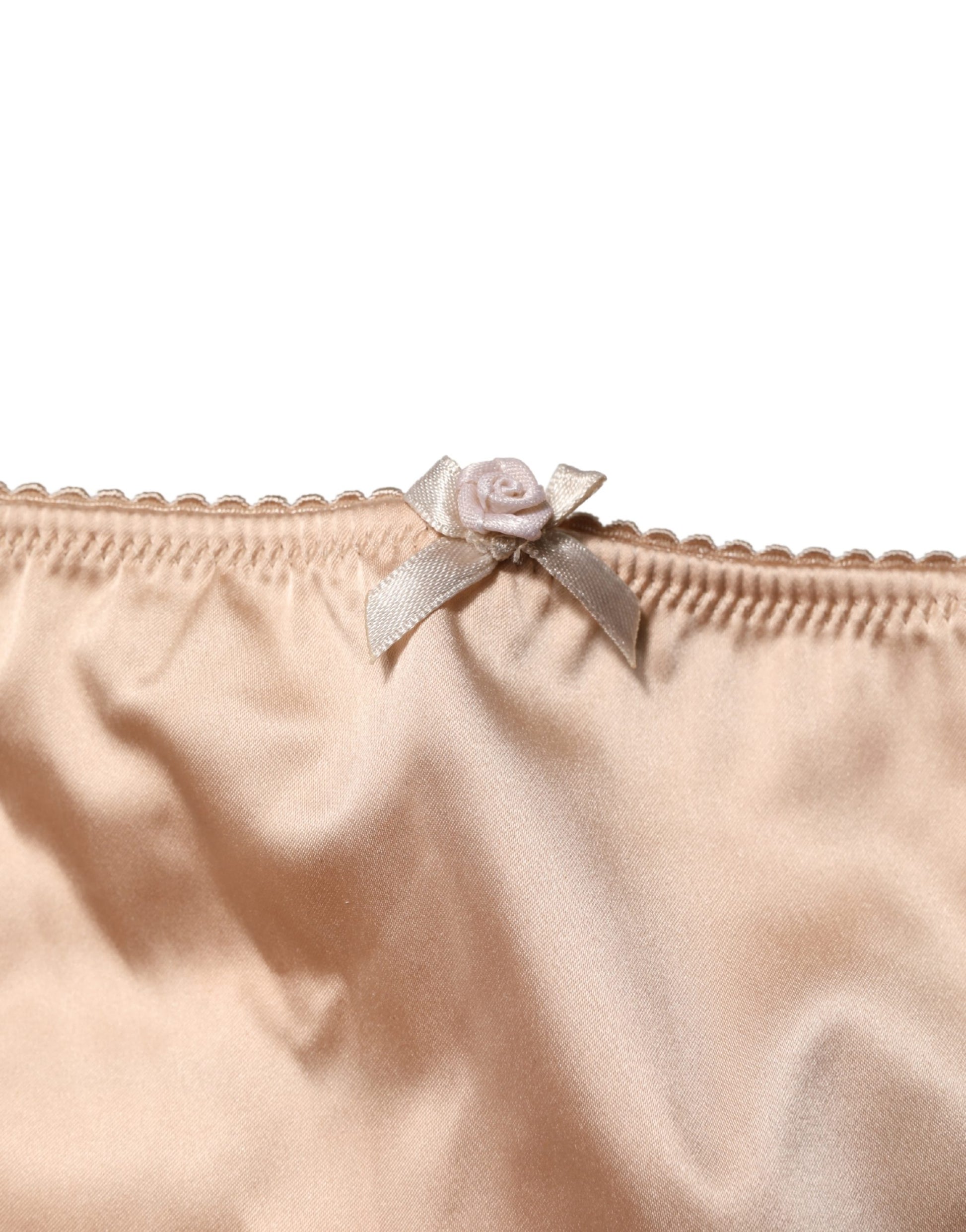 Culotte gainante taille haute Dolce & Gabbana en soie mélangée beige