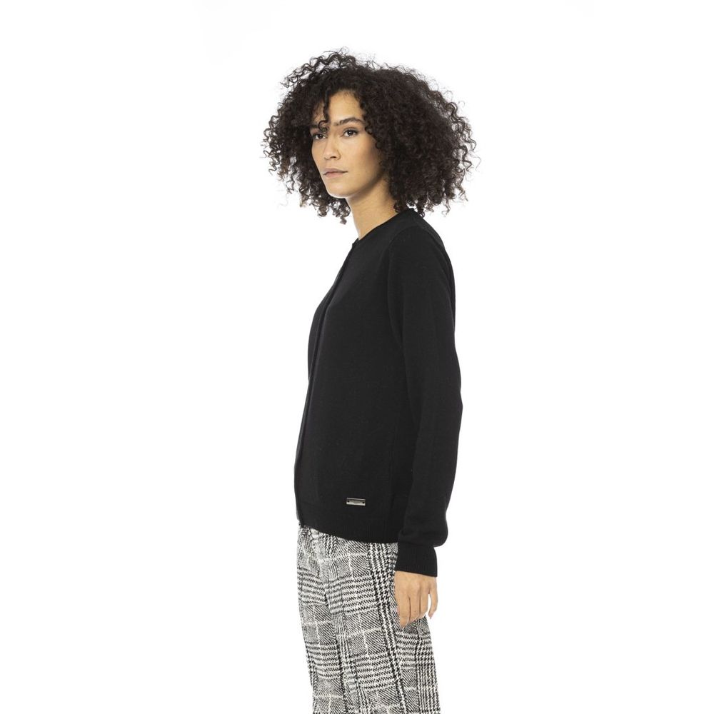Baldinini Trend Gray Wool Cardigan