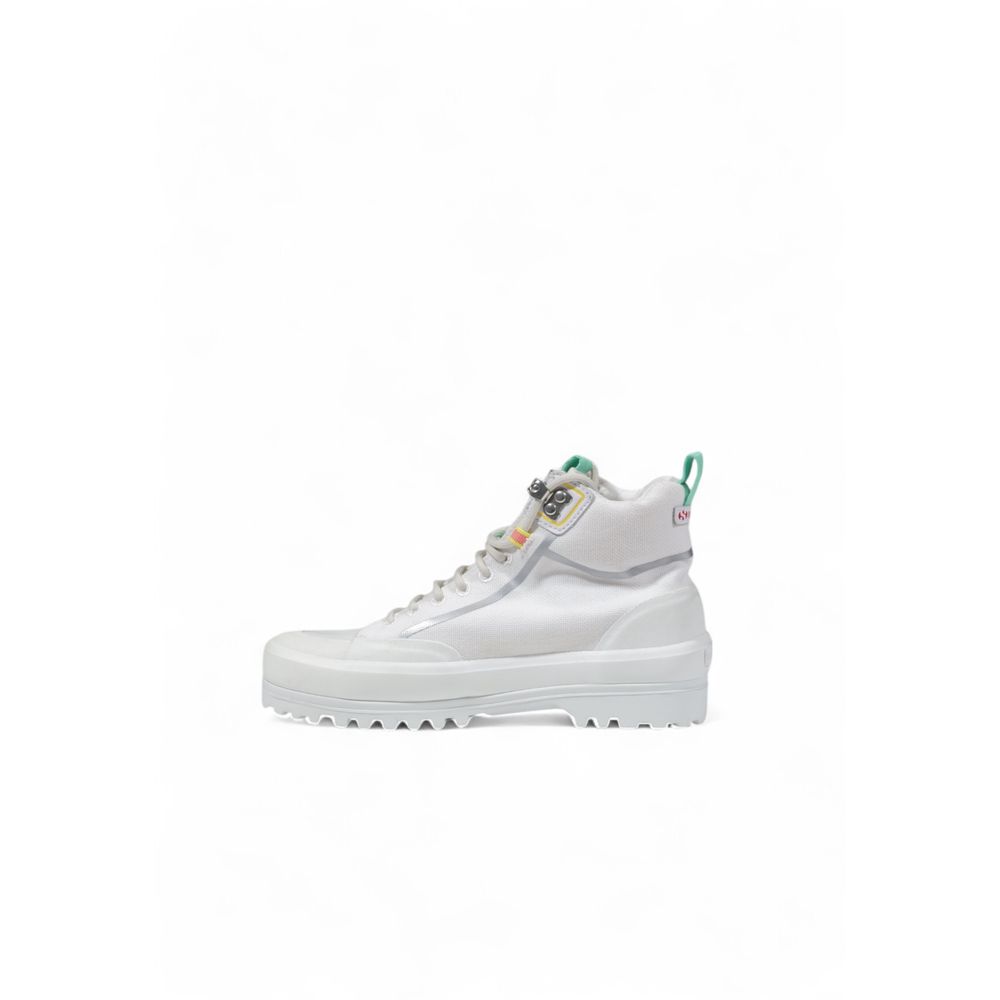 Superga White Fabric Chunky Sneakers
