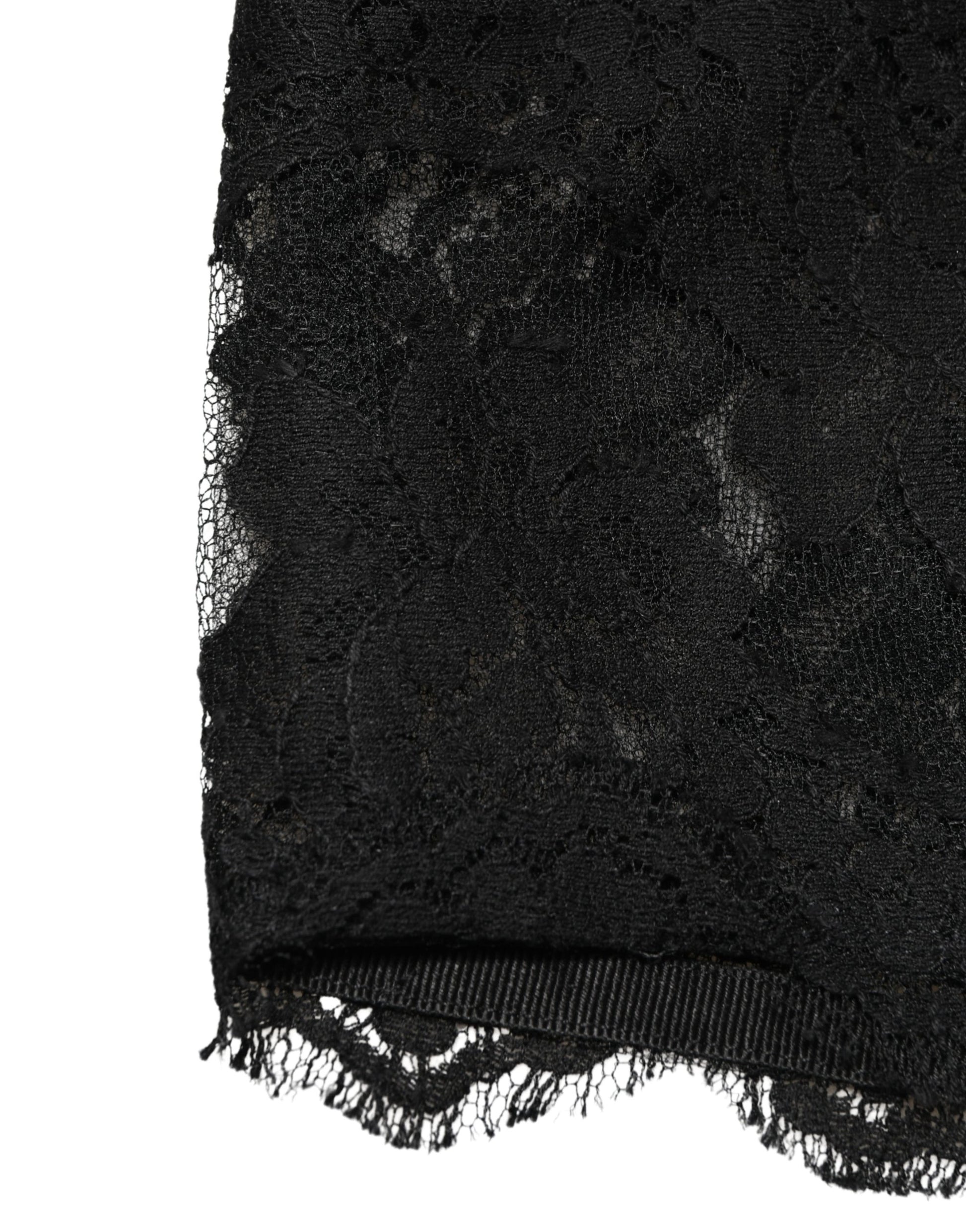 Dolce & Gabbana Black Lace Bandeau Bra Tube Top Underwear