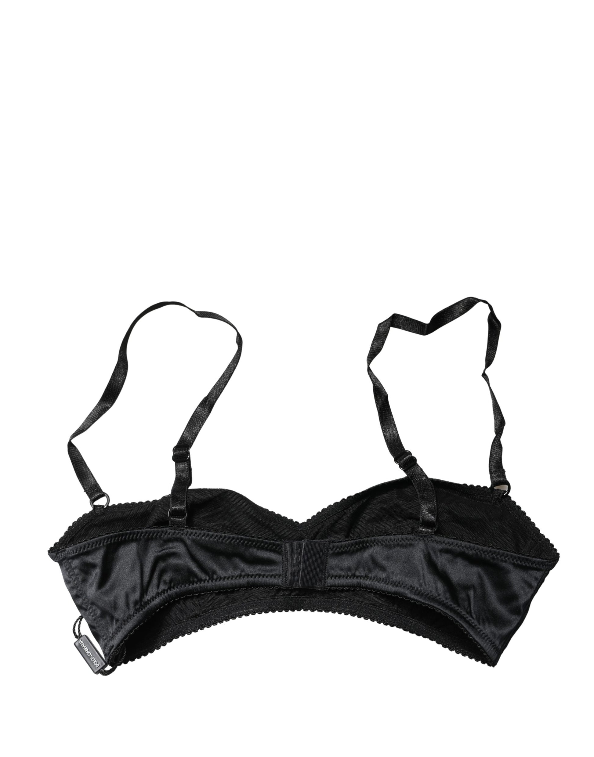 Soutien-gorge balconnet Dolce & Gabbana noir avec armatures semi-rembourrées