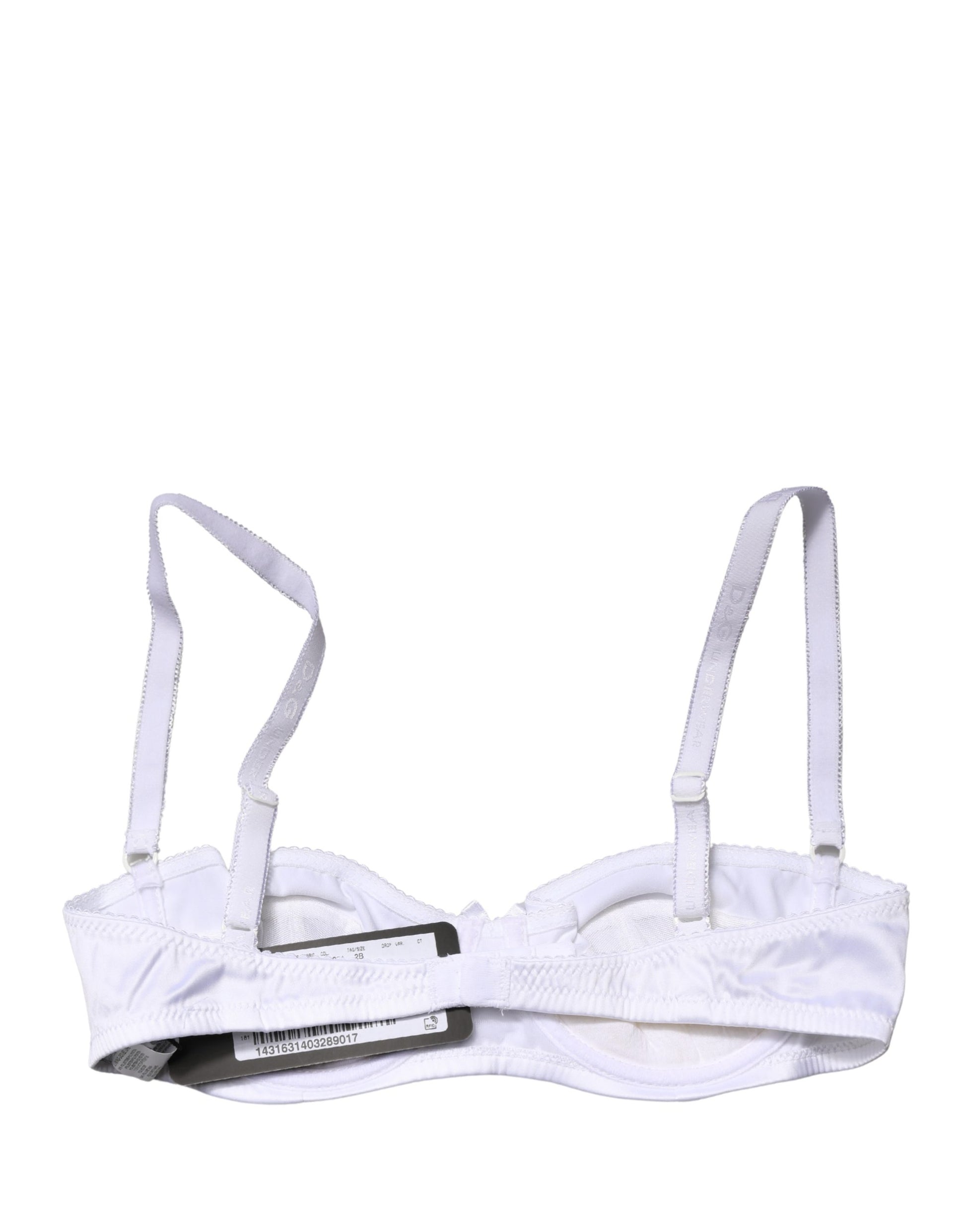 Soutien-gorge balconnet Dolce & Gabbana blanc semi-rembourré à armatures