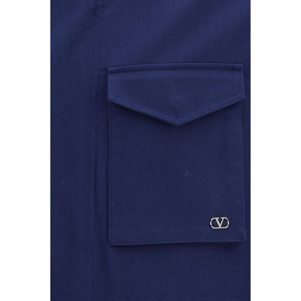 Valentino Blue Cotton Coat