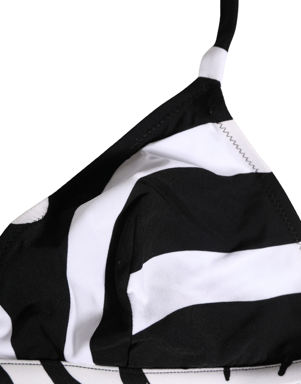 Haut et bas de maillot de bain Dolce & Gabbana motif zèbre noir et blanc