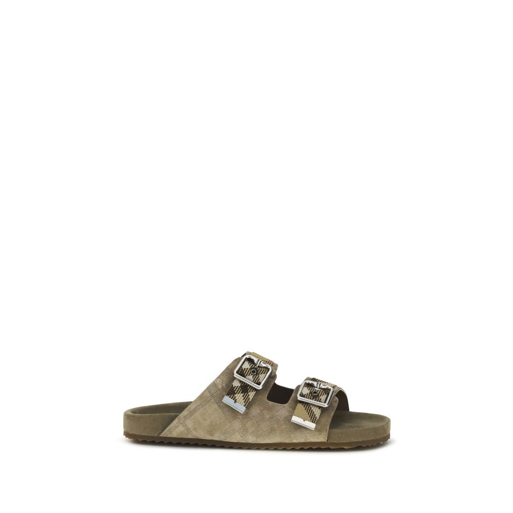 Burberry Beige Calf Leather Bos Taurus Sandals