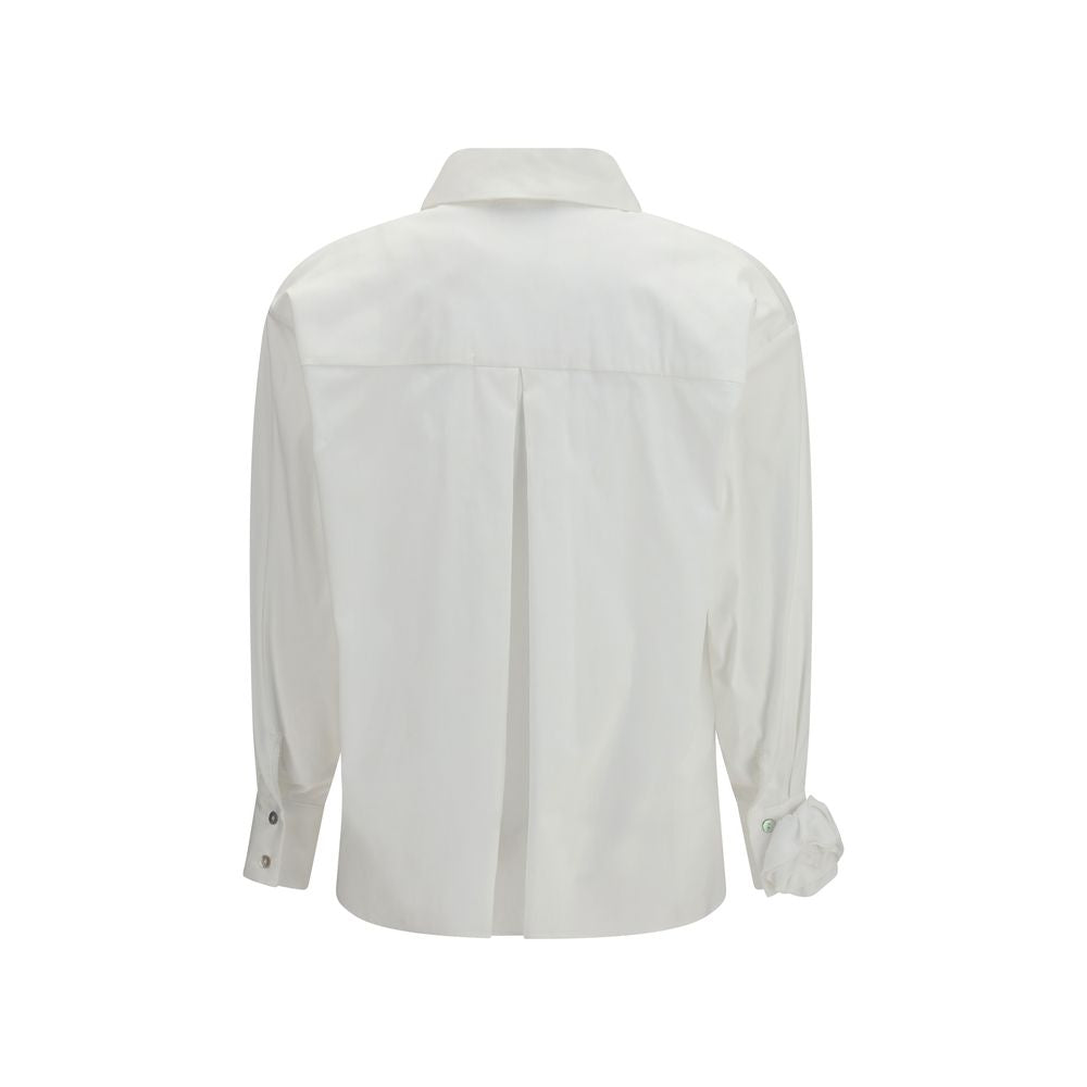 Chemise à motifs Ella en coton blanc