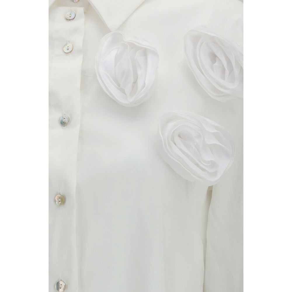 Chemise à motifs Ella en coton blanc