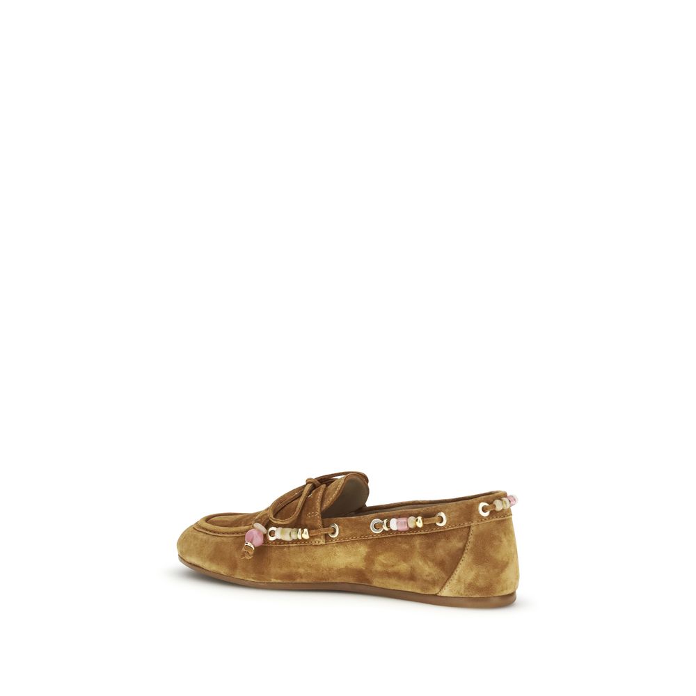 Mocassins à enfiler Stuart Weitzman en cuir de veau marron Bos Taurus