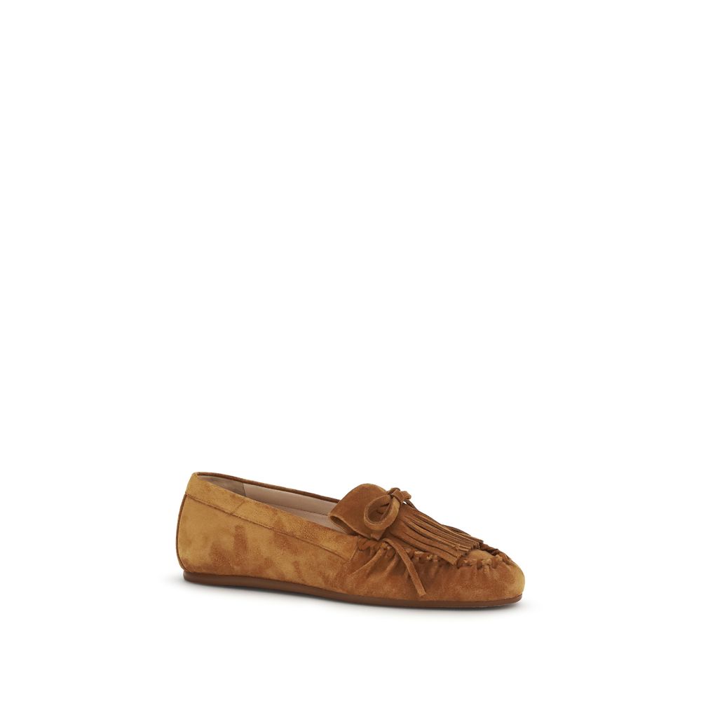 Mocassins à enfiler Stuart Weitzman en cuir de veau marron Bos Taurus