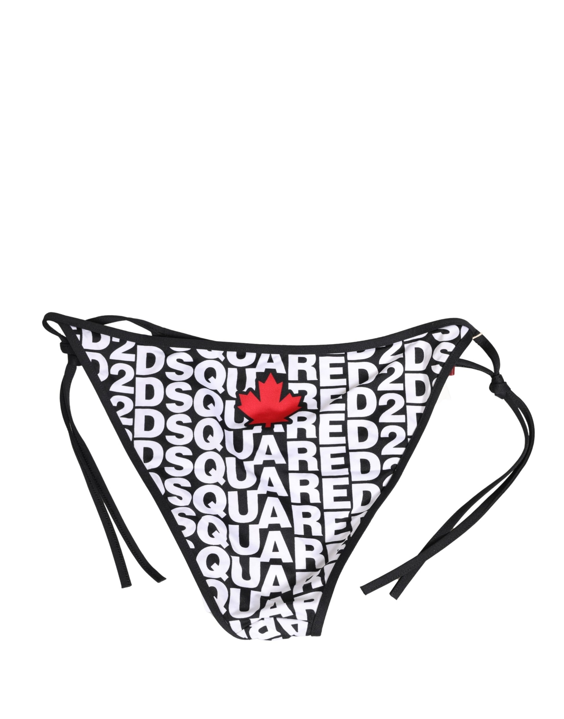 Dsquared² Multicolor Nylon Logo Print Bikini Bottom Swimwear