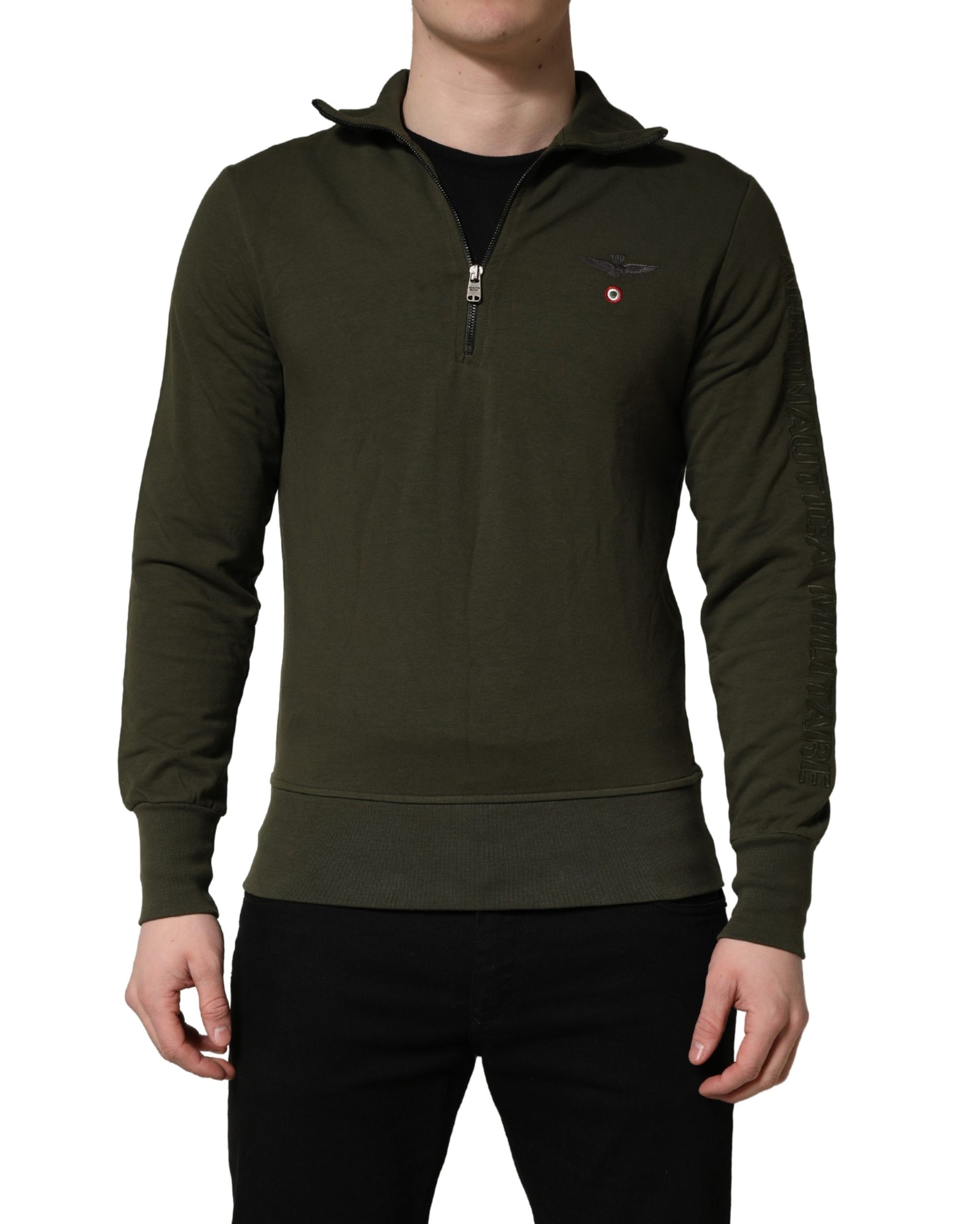 Aeronautica Militare Green Sweatshirt for Men