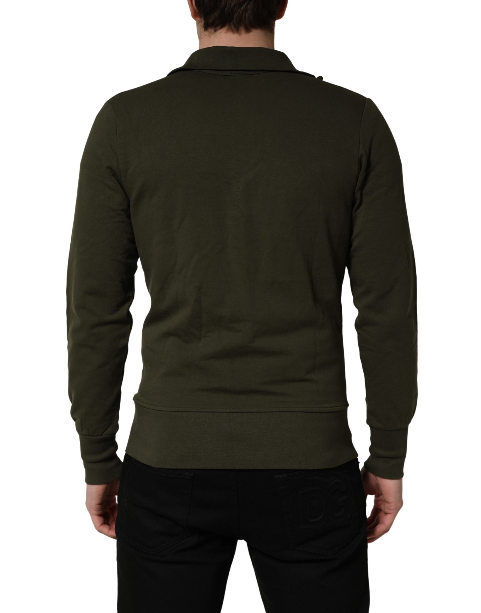 Aeronautica Militare Green Sweatshirt for Men detail view